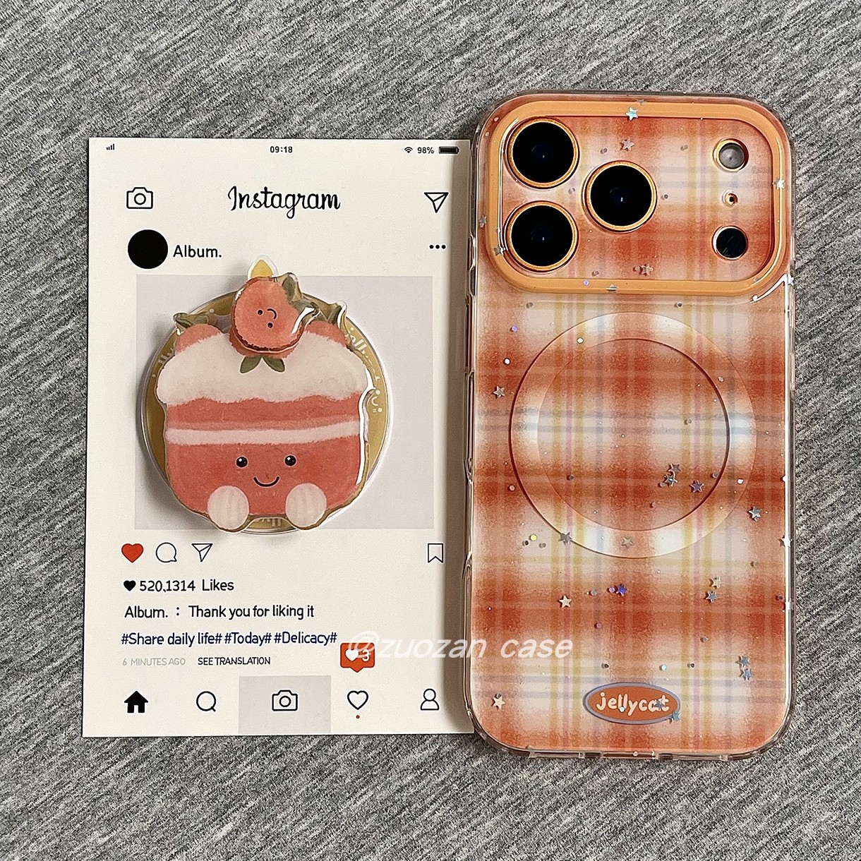 苹果17proins风橙色手机壳