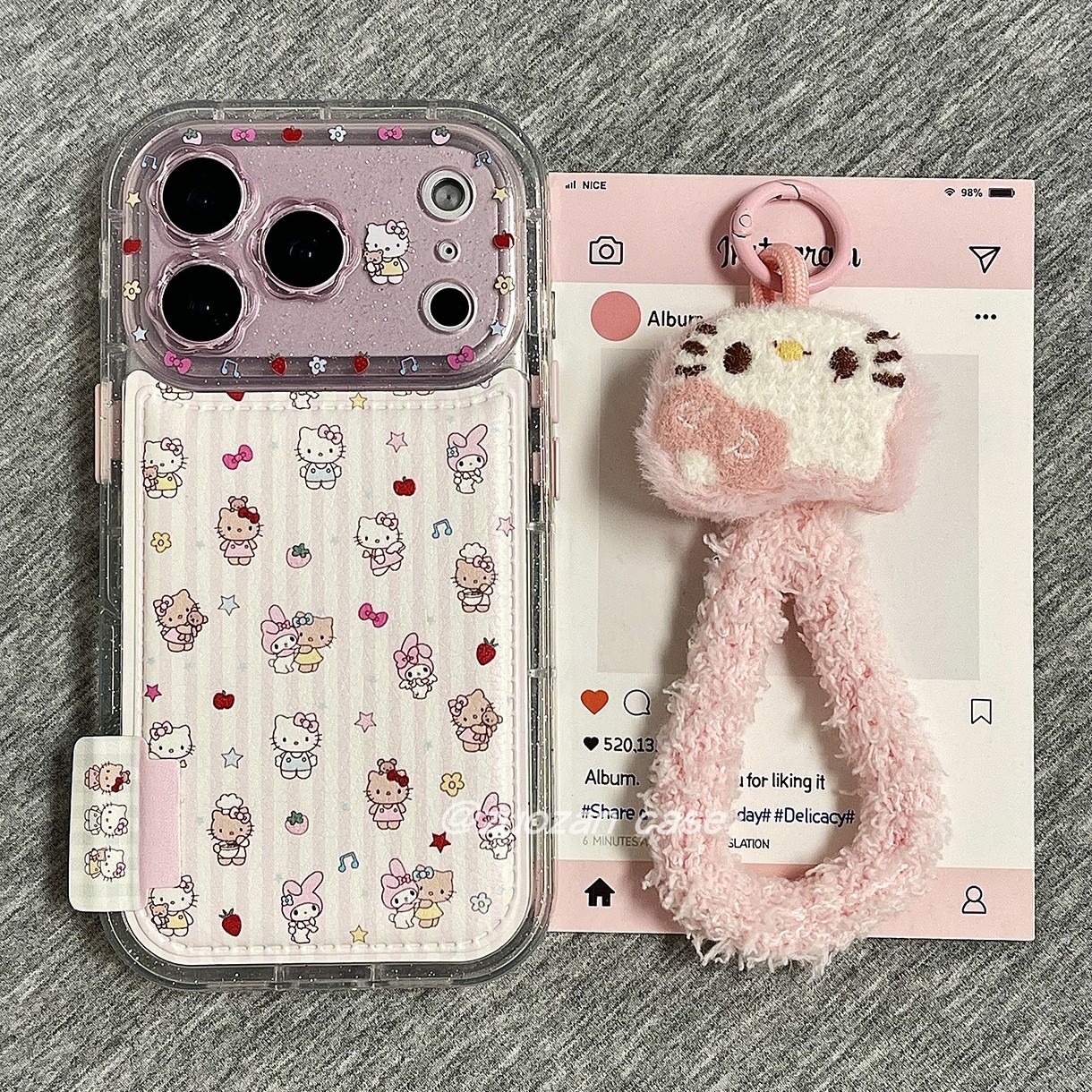 苹果17pro皮革卡通KT手机壳