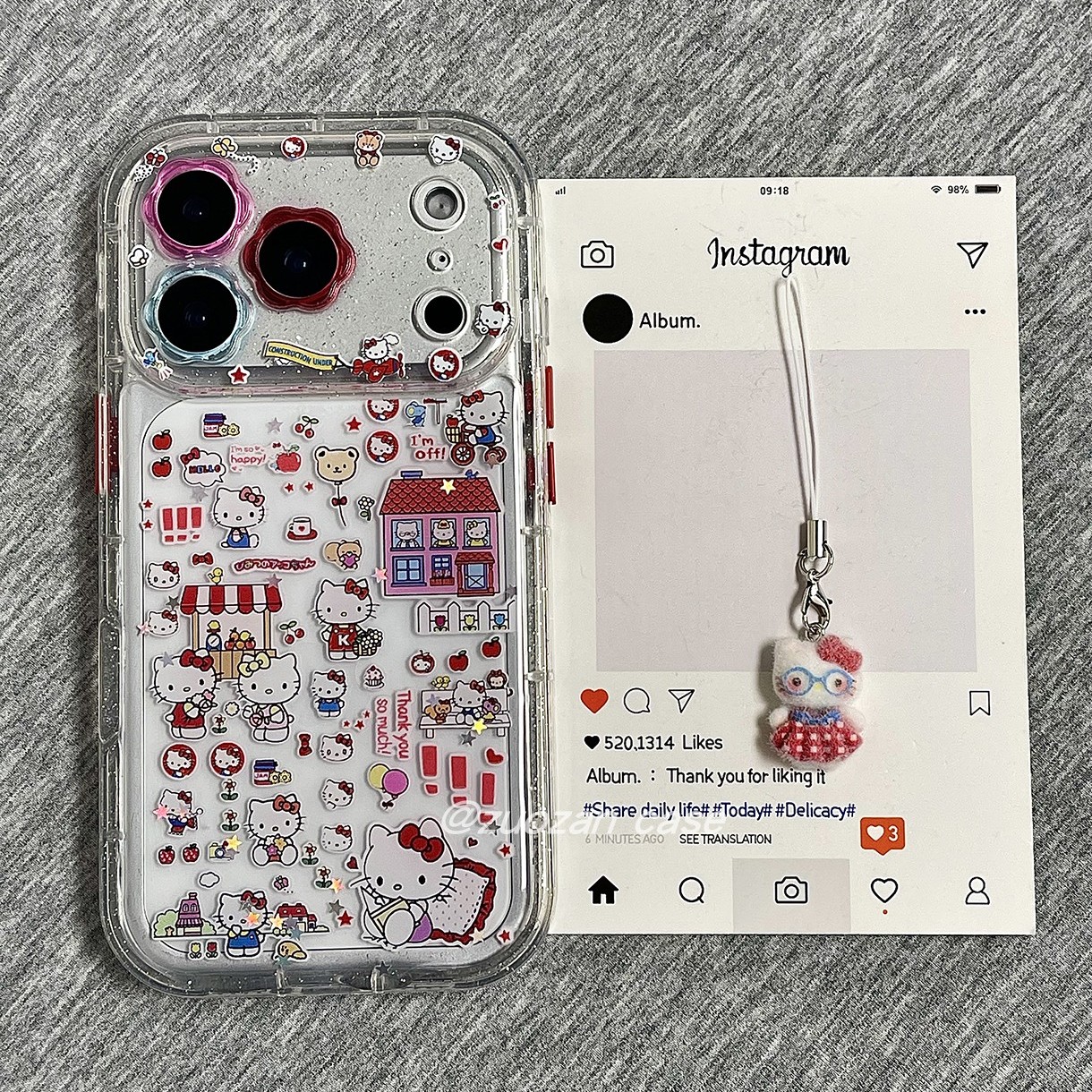 苹果17pro卡通KT猫手机壳