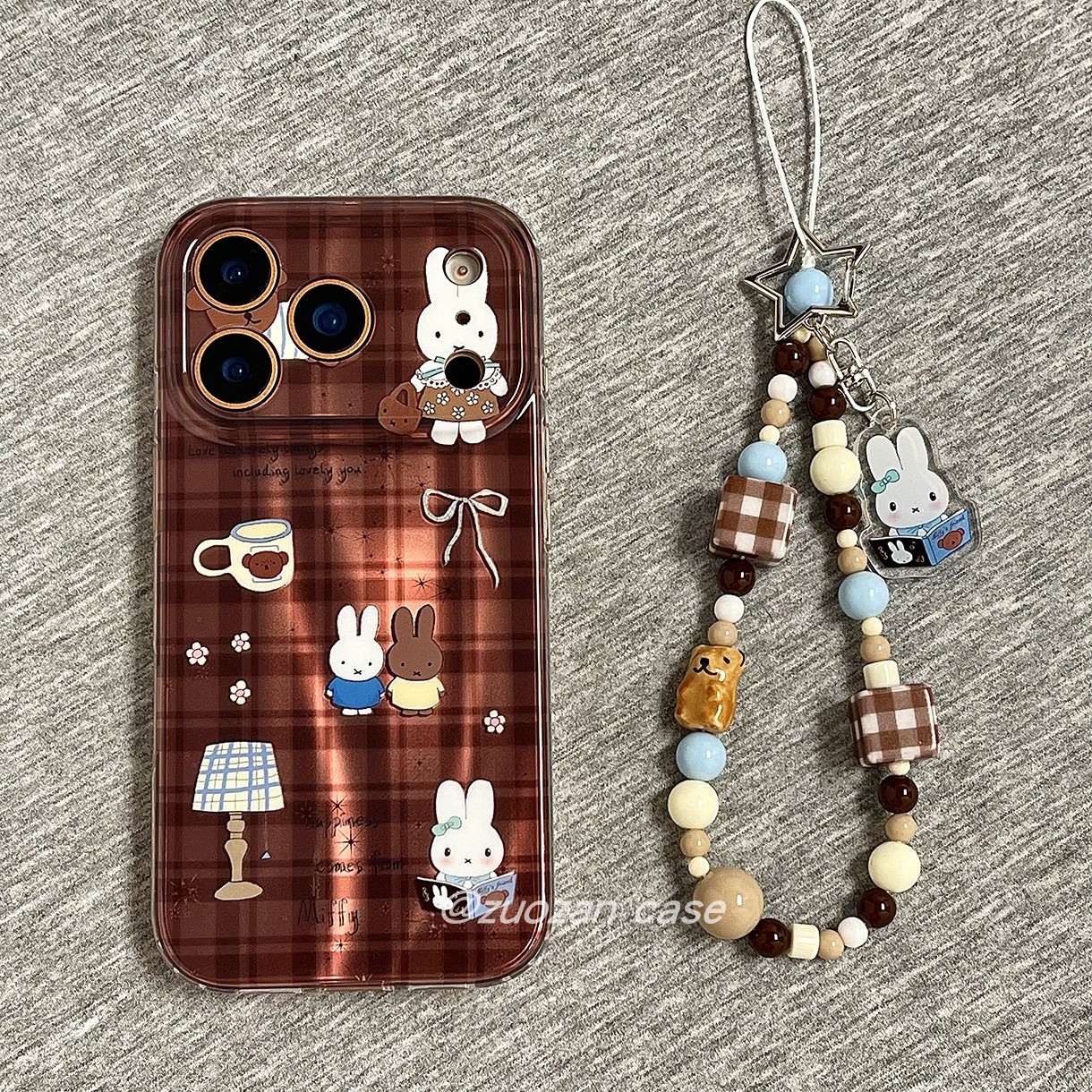 苹果17pro卡通兔子双层手机壳