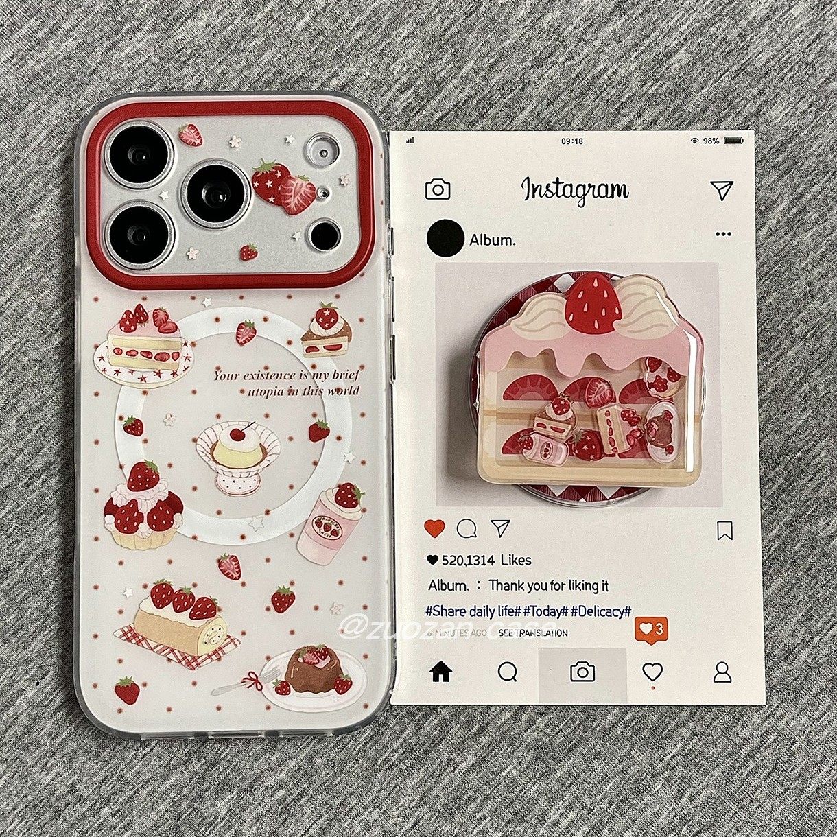 磁吸ins风草莓慕斯蛋糕适用苹果17promax手机壳iphone16pro新款15带支架14磨砂双层13女17镜头全包防摔保护套,3C数码配件,手机保护套/壳,淘宝优惠券,粉丝福利购,淘宝优惠卷