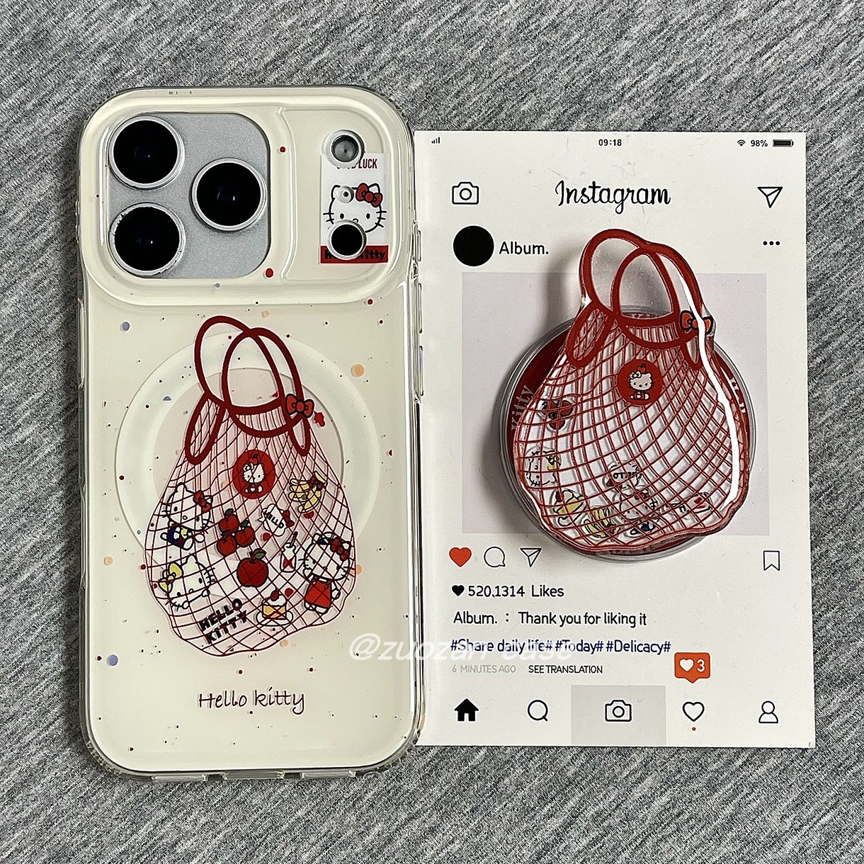 苹果17pro磁吸KT猫手机壳