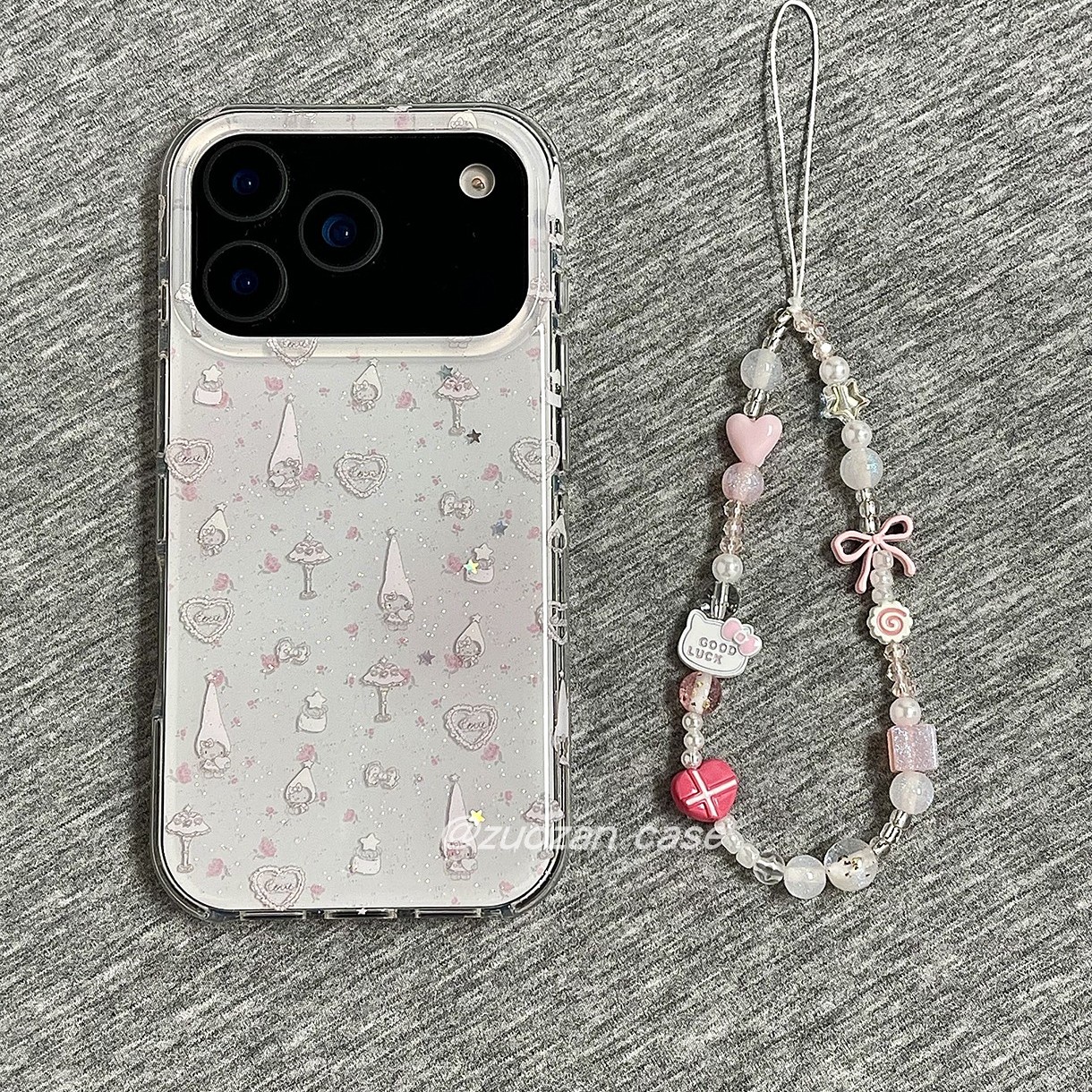 苹果16pro卡通KT猫双层手机壳