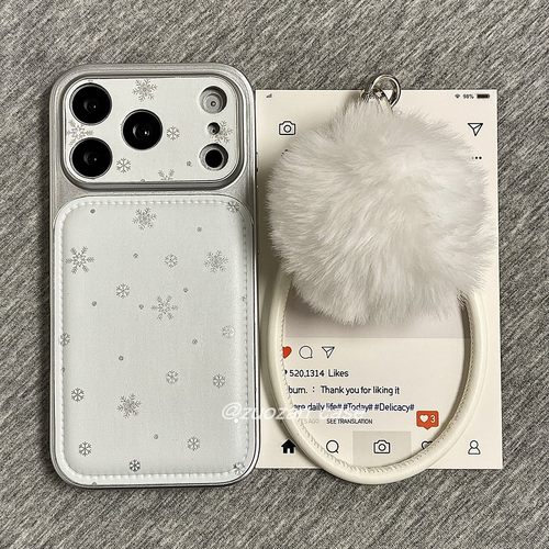 苹果17proins风雪花皮革手机壳