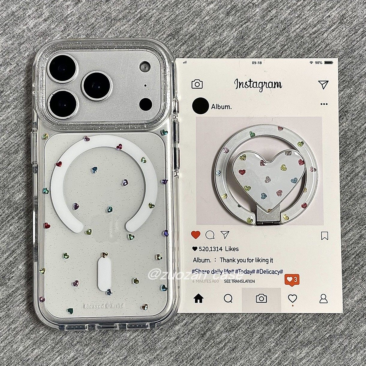 磁吸ins韩风鎏金彩色小爱心适用苹果17promax手机壳iphone16pro新款15带支架14气囊双层13女17全包防摔保护套,3C数码配件,手机保护套/壳,淘宝优惠券,粉丝福利购,淘宝优惠卷