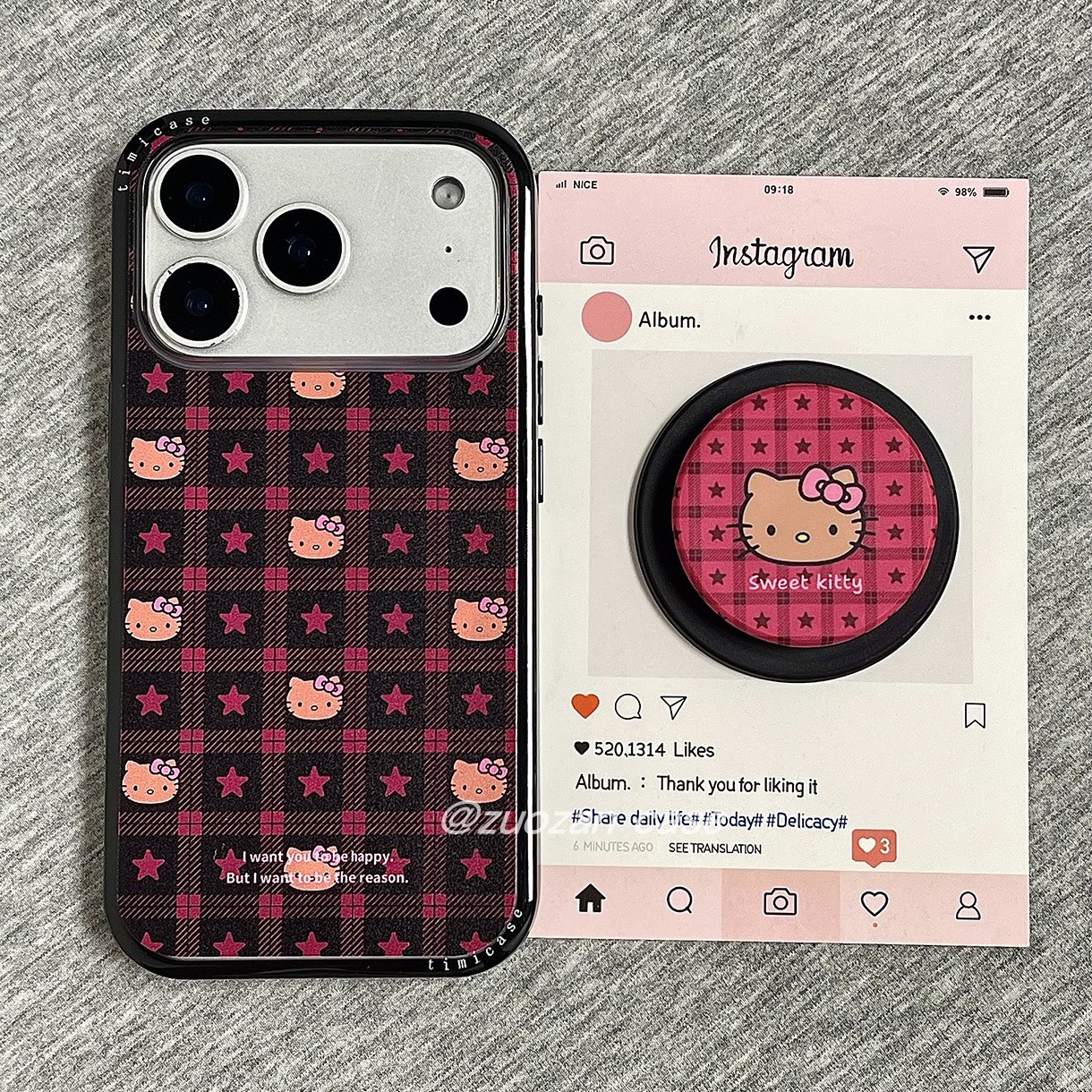 苹果17pro卡通KT猫磁吸手机壳