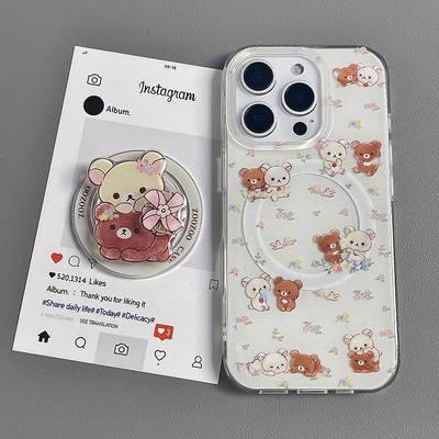 苹果16pro卡通轻松熊手机壳