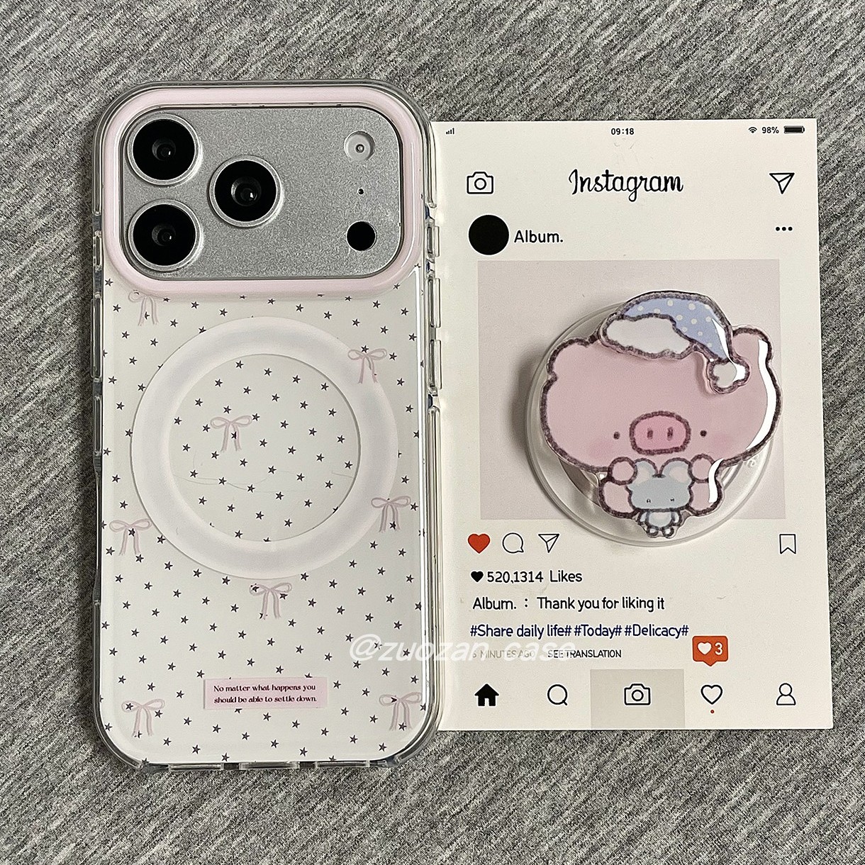 磁吸ins韩风简约粉蝴蝶结小星星适用苹果17promax手机壳iphone18pro新款15带支架14双层13女16全包防摔保护套