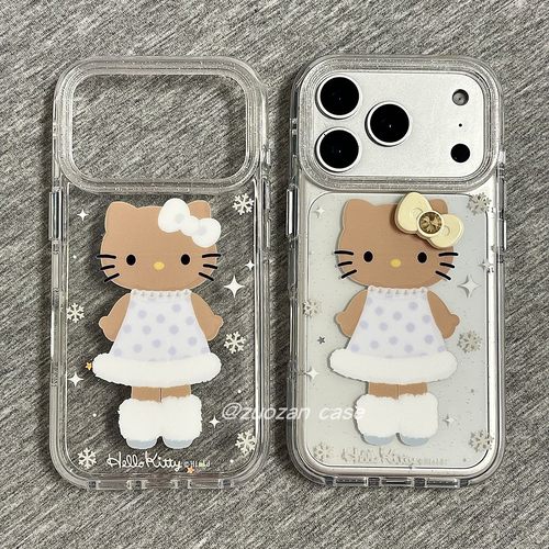 苹果17pro卡通KT猫气囊手机壳