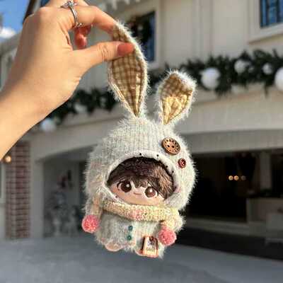 可爱彩虹波板糖碎棉花娃娃娃衣