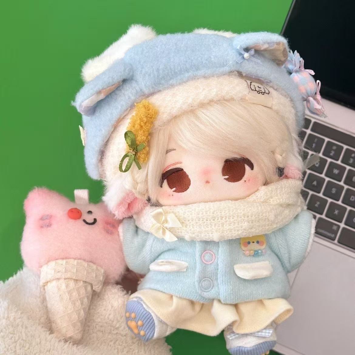 冬之游吟娃衣棉花娃娃20cm衣服