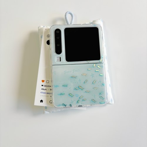 蓝色小鱼仔适用于purax手机壳