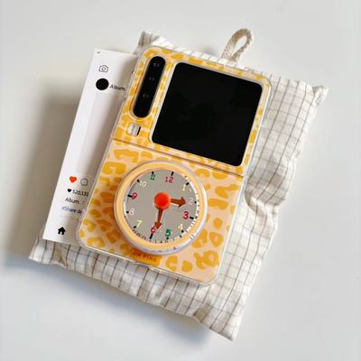 橙豹纹时钟适用于华为purax软壳