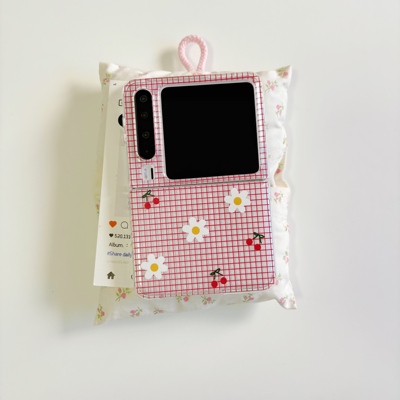 红格子鸡蛋花适用于purax手机壳