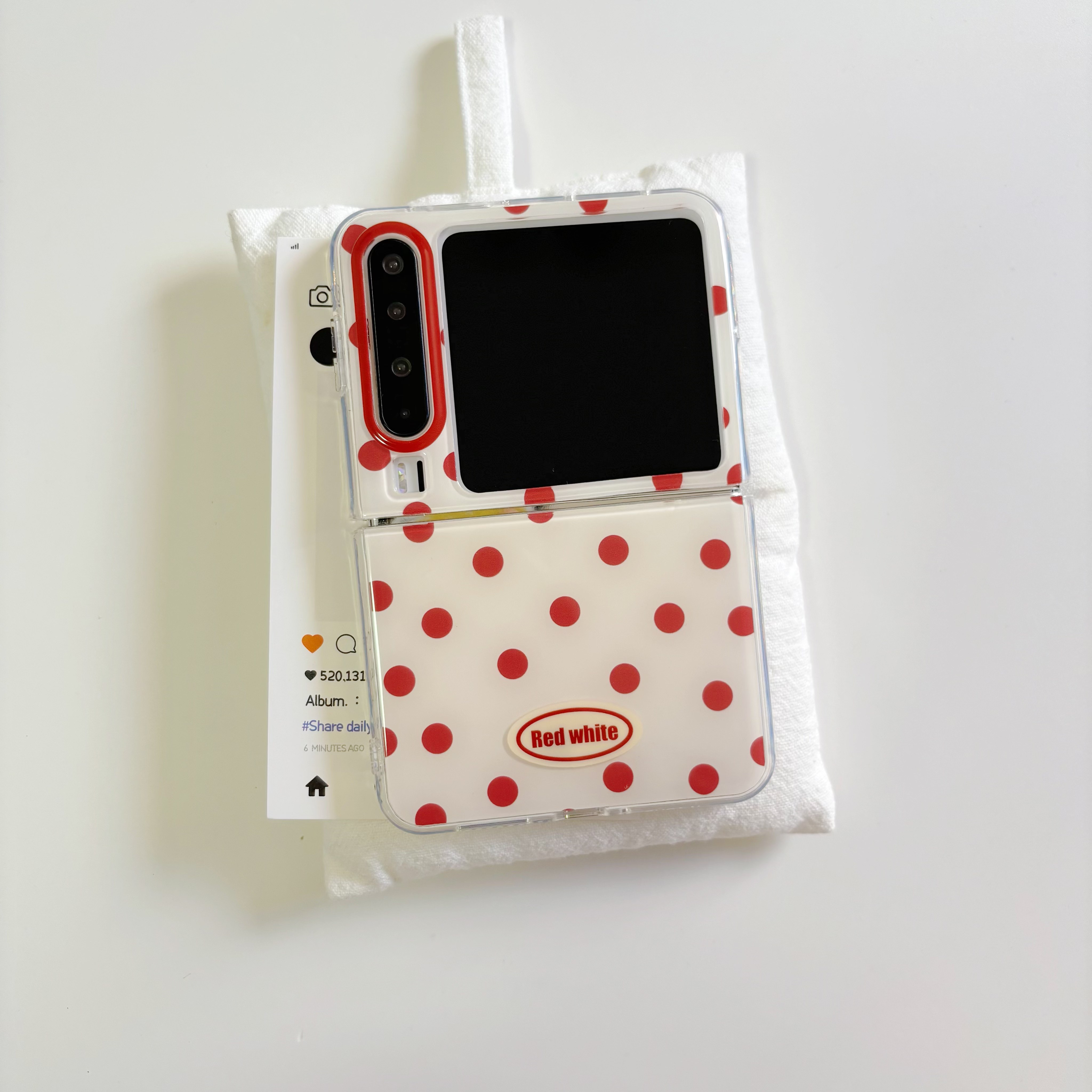 韩风可爱红波点适用于华为purax手机壳小折叠适用于华为pocket2软边保护套防摔情侣软边硬背壳