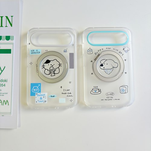 线条猫狗适用于puraxview手机壳