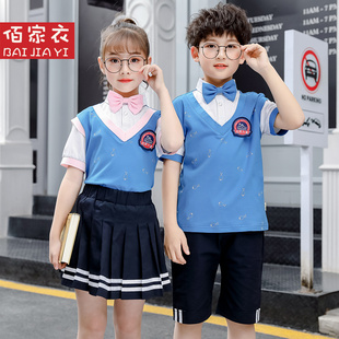 幼儿园园服夏季短袖T恤六一儿童运动会校服套装学生班服新款2015