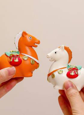 马到成功马上有钱国潮唐胖马摆件桌面景区旅游文创纪念品节日礼物