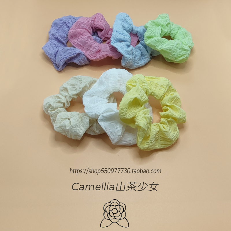 奶油泡芙大肠发圈娟纱日韩甜美