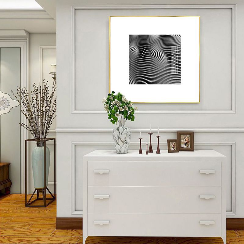 现代简约黑白抽象装饰画客厅玄关挂画沙发背景墙餐厅几何艺术壁画图片