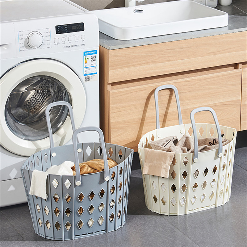 脏衣服收纳筐折叠脏衣篮壁挂浴室卫生间放衣神器洗衣篓户外提篮