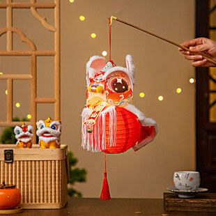 正月十五手提灯笼春节摆地摊小朋友孩卡通宫灯儿童元宵节马年花灯