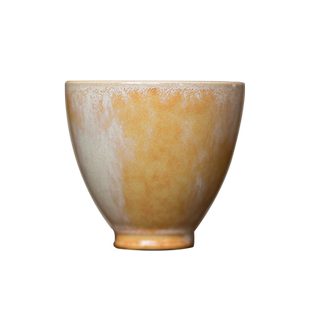 瓷八里 橙蓝窑变 景德镇手工陶瓷茶具茶杯主人杯 伴手礼私人定制