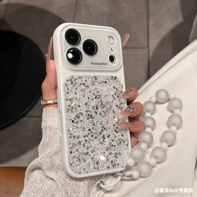 ins显白柠檬黄滴胶闪粉亮片适用苹果17ProMax手机壳新款iPhone16pro秒变17大视窗ip15全包镜头膜14防摔保护套