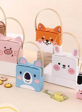 曲奇饼干卡通动物盒毕业季糖果盒生日礼物宝宝伴手礼手提礼盒纸盒