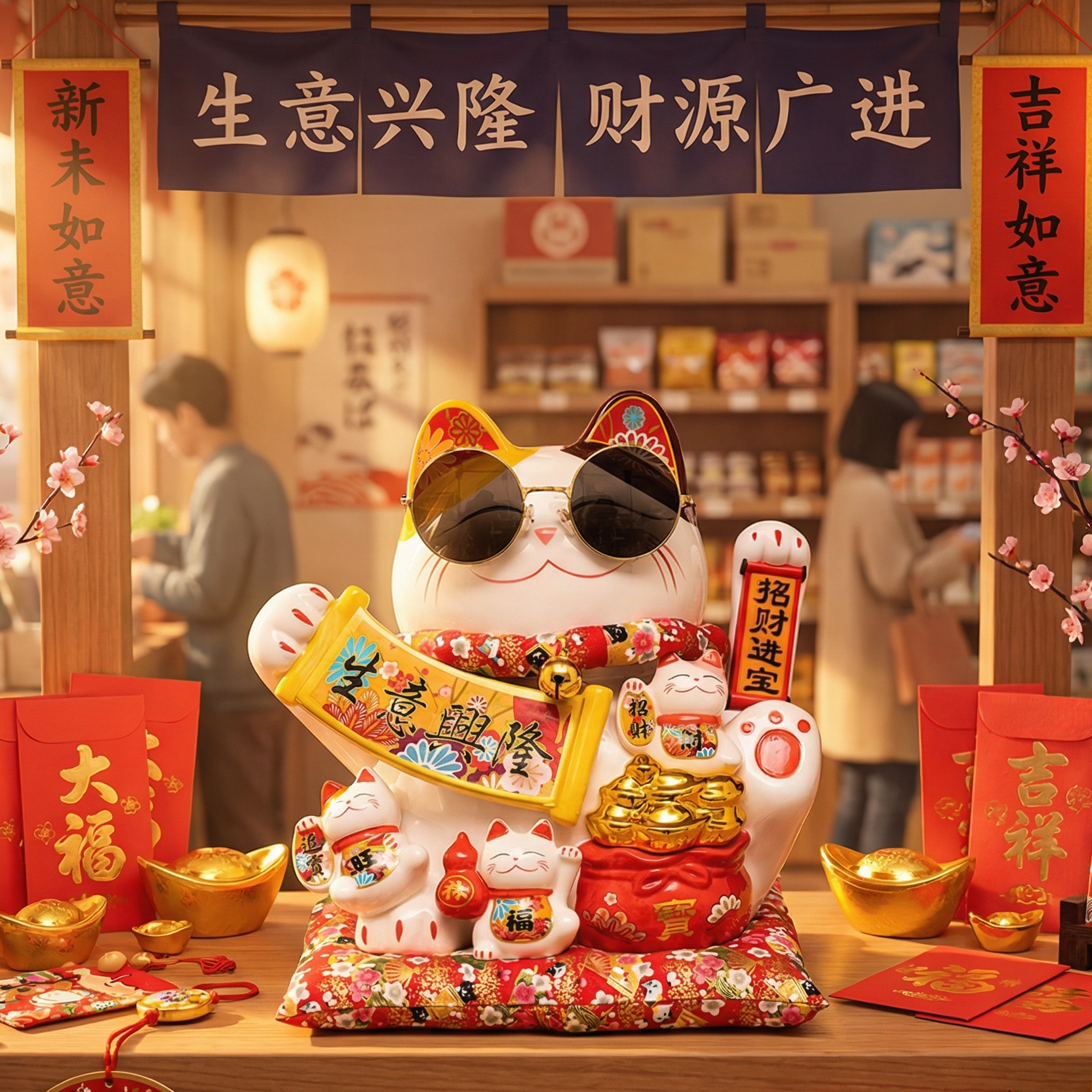 店铺摆件招财进宝旺财运收银台