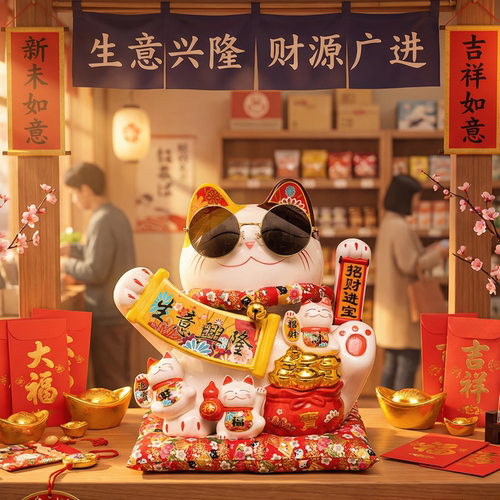 店铺摆件招财进宝旺财运收银台