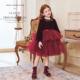 新年红色女童丝绒连衣裙儿童裙子加绒冬季 童装 小宝宝公主裙秋冬