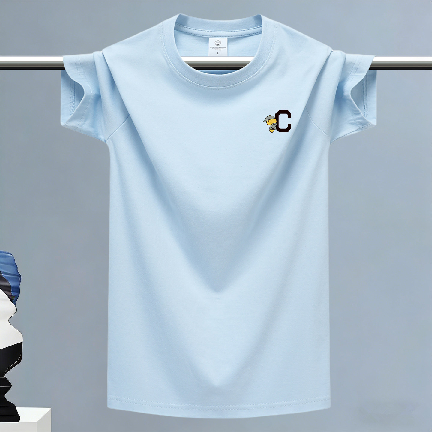 夏季新款正品纯棉短袖t恤男青年宽松大码体恤情侣百搭薄款打底衫