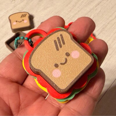 3D打印仿真三明治寿司按压玩具