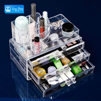 make up layers cosmetic transparent storage acrylic boxes