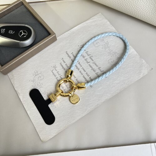 VISGARY轻奢真皮编织手机挂绳