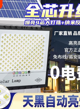 LED太阳能照明灯太阳能灯家用户外庭院灯自动亮院灯一拖二防水