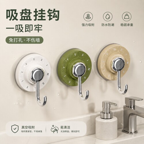 磁吸挂钩强力免打孔承重冰箱厨房铁门金属柜挂衣毛巾钥匙收纳衣钩