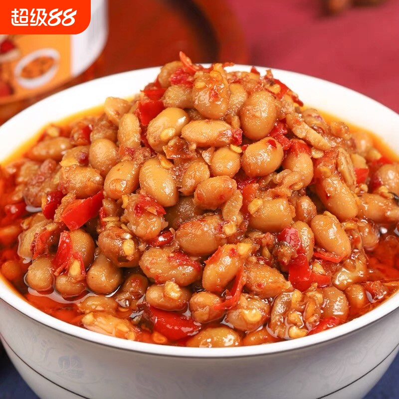 农家自制腊八豆下饭菜湖南特产酱豆豉拌饭拌面酱香辣黄豆酱豆瓣酱