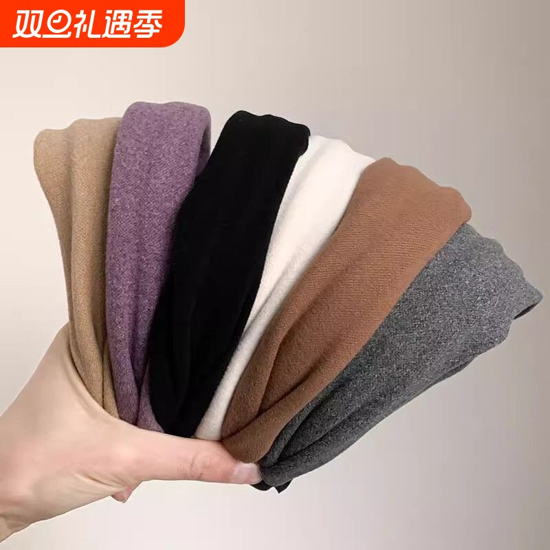 秋冬高颅顶宽边发箍女款高级感洋气时尚头箍外出百搭气质发卡头饰