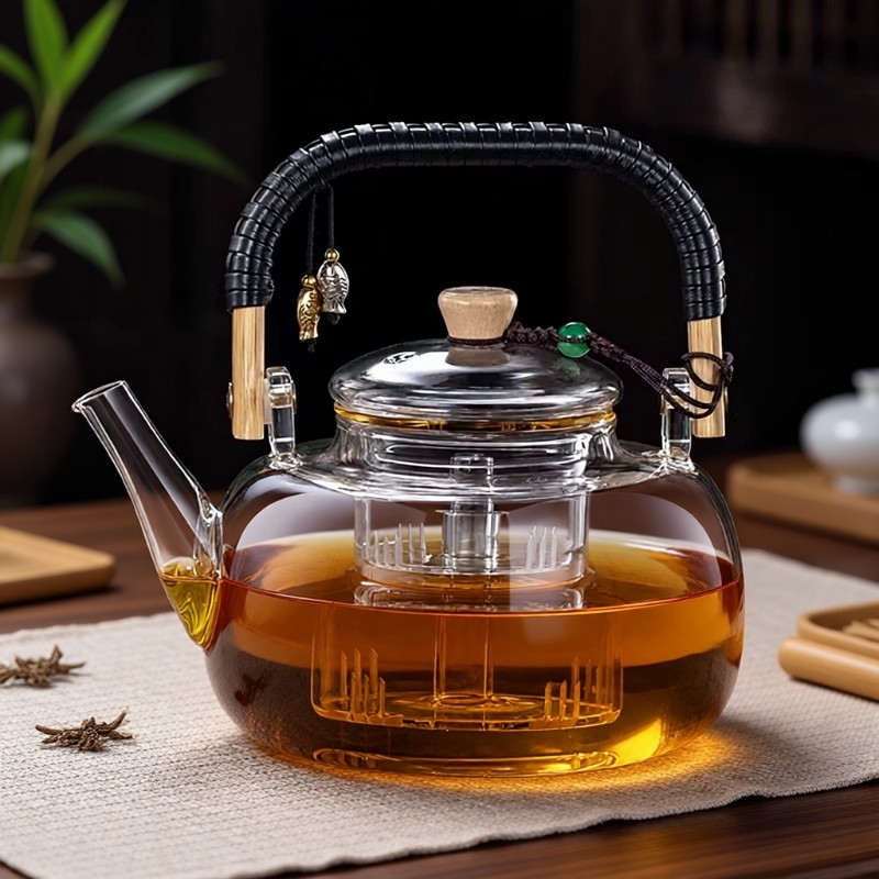 煮茶壶玻璃2025新款加厚耐高温家用单提梁花茶电陶炉烧水壶泡茶壶