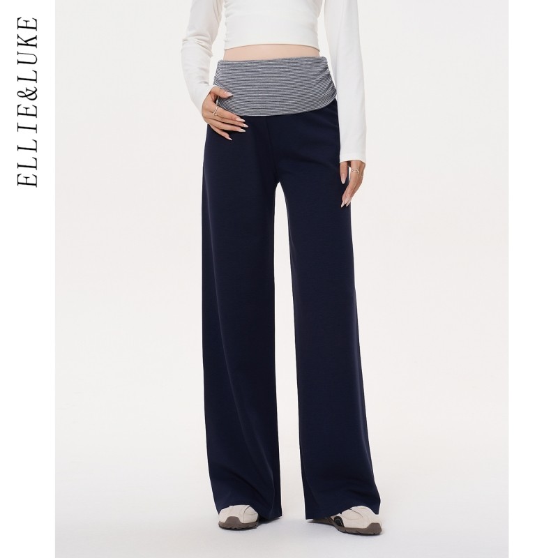 ellieluke孕妇阔腿裤子秋冬外穿新款裤头加厚休闲长裤秋孕妈