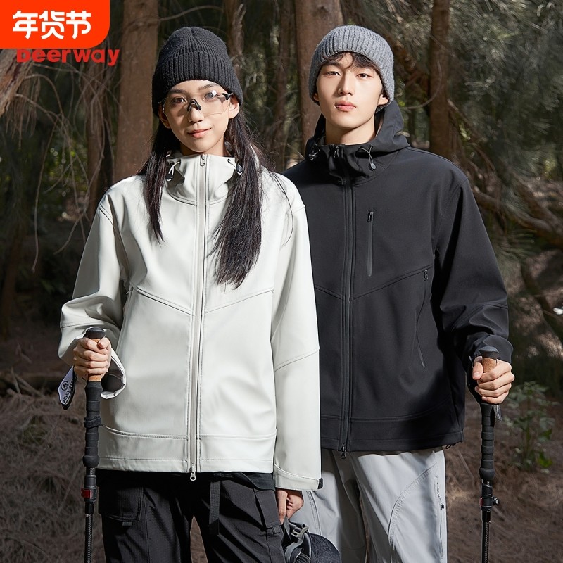 德尔惠美式工装三防软壳夹克情侣户外徒步登山防风连帽外套男防水,运动服/休闲服装,运动茄克/外套,淘宝优惠券,粉丝福利购,淘宝优惠卷