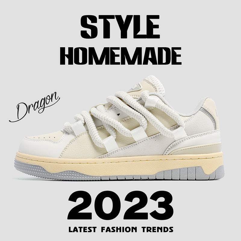 春秋男鞋2025新款百搭男士休闲皮鞋夏季透气运动板鞋男款潮鞋黑色