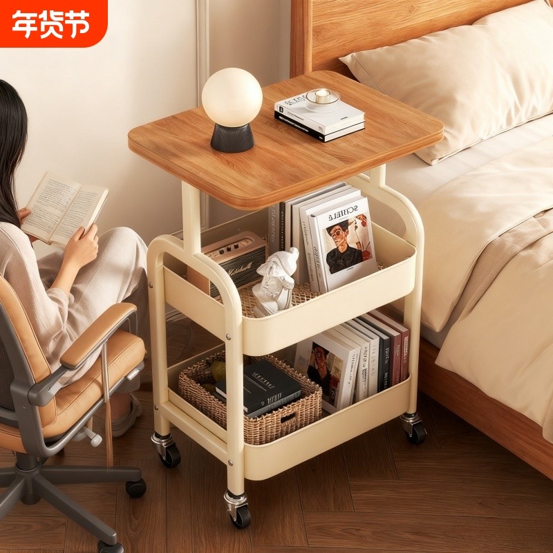 中古小推车置物架落地客厅沙发茶边几宿舍卧室床头柜零食收纳架子,收纳整理,整理架/置物架/收纳架,淘宝优惠券,粉丝福利购,淘宝优惠卷