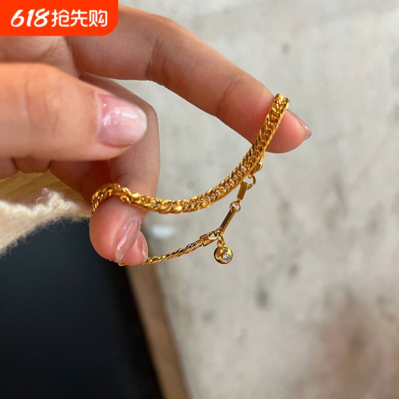 法式小圆珠吊坠手链时尚轻奢小巧高级感设计个性小众饰品女手链