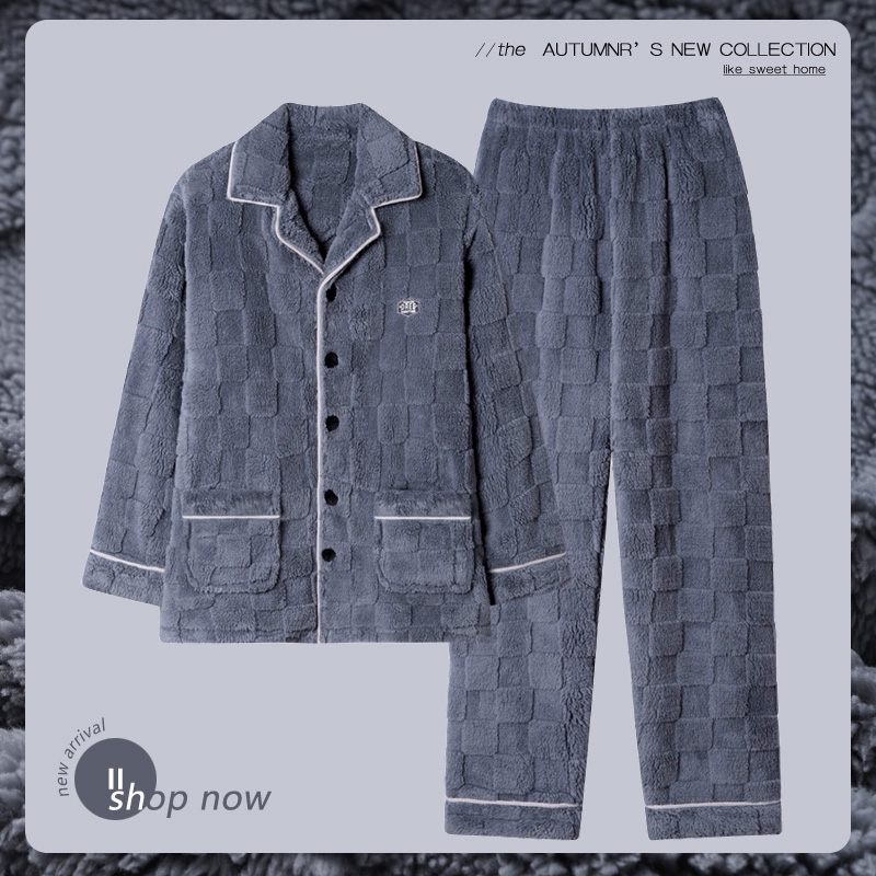 珊瑚绒秋冬款可外穿大码家居服