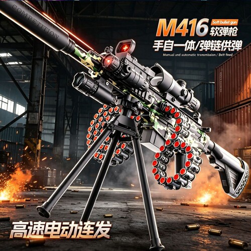 电动连发手自一体m416玩具枪