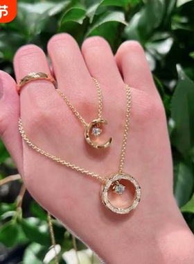 水冰月小金豆jennie同款项链小香风镀玫瑰金coco锁骨链闺蜜黄金