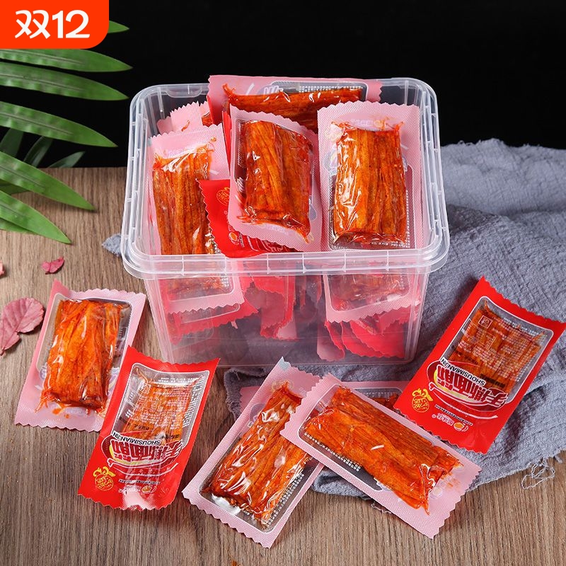 辣条手撕面筋麻辣儿时怀旧辣片怀旧校园五毛散装小零食大礼包